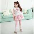 China Wholesale OEM Accepted Girls Long Bottom Pants With Knitted Lace